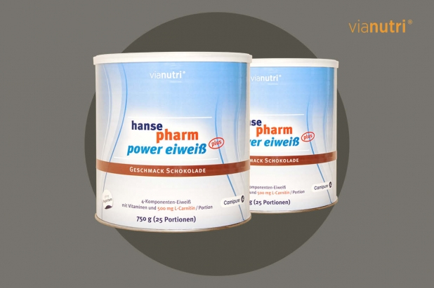 Doppelpack power eiweiß plus von HansePharm 750 g Geschmack Schokolade jetzt online kaufen